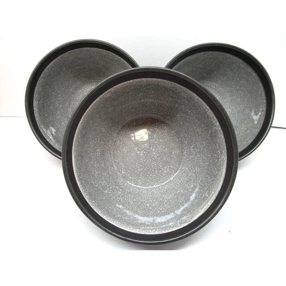Mikasa Maddox Set Of 3 Textured Gray 5 7/8